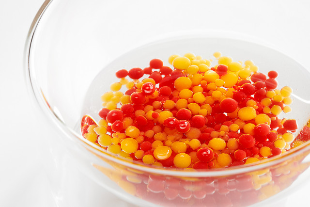 Caviar de frutas Agar agar sosa
